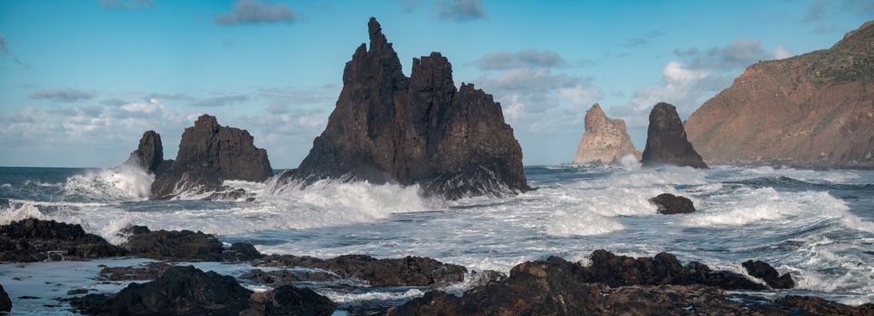 Rough coastline panorama of Anaga in Tenerife island