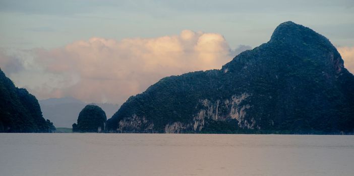 Panoramic view of Pang Nga Bay, Thailand, Asia
