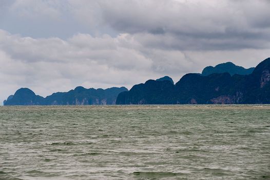 Panoramic view of Pang Nga Bay, Thailand, Asia