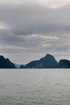 Panoramic view of Pang Nga Bay, Thailand, Asia
