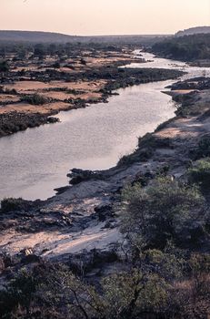 panoramic view of the Olifant river in the Kruger National Park, Mpumalanga, South Africa