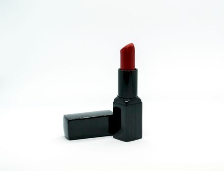 
Red lipstick. Red lipstick on a white background.