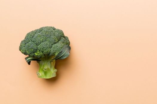 fresh green broccoli isolated on white background