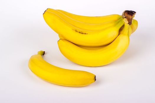 A bunch of bananas isolated on a white background