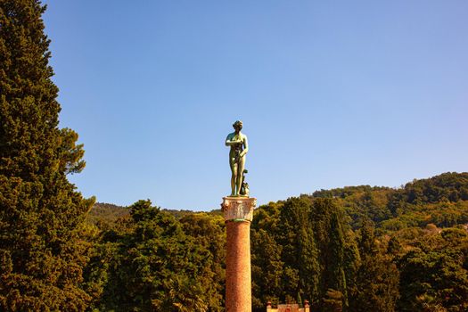 View of the Venere medicea bronze sculpture in the Miramare park of Trieste, Italy