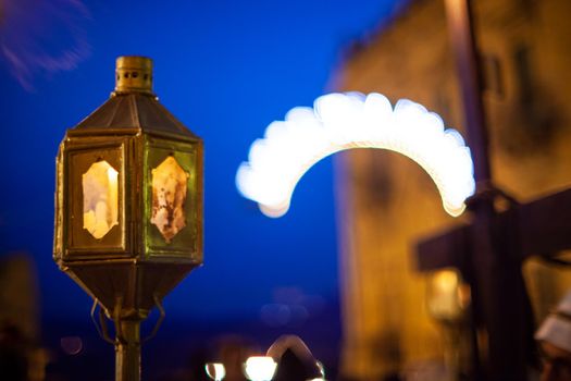 LEONFORTE, SICILY - APRIL, 19: Lantern of the traditional Good Friday procession on April 19, 2019