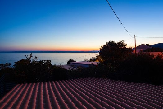 View on Stara Baska roof at Island Krk in Croatia