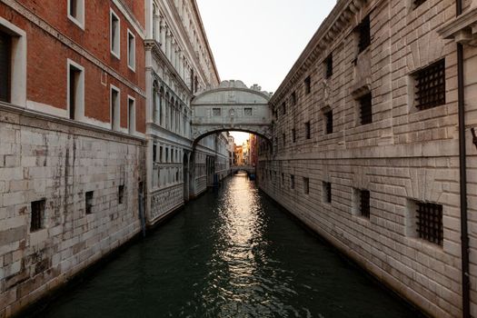 View of Bridge of Sighs in Venice