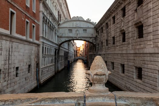 View of Bridge of Sighs in Venice