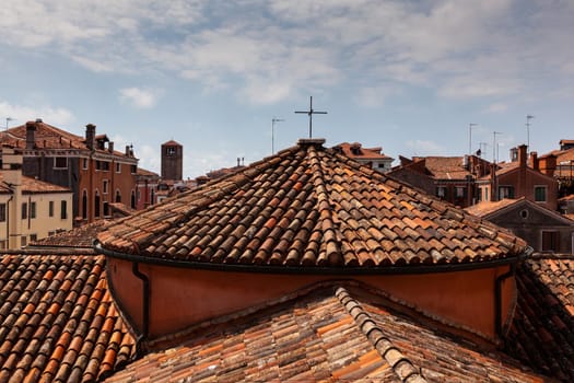 View of typical Venice roofs. Italy