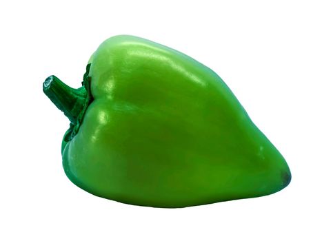 Pepper on a white background. Isolated green pepper on a white background.