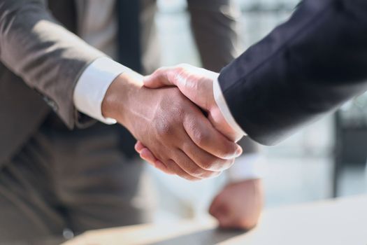 Business handshake and business people