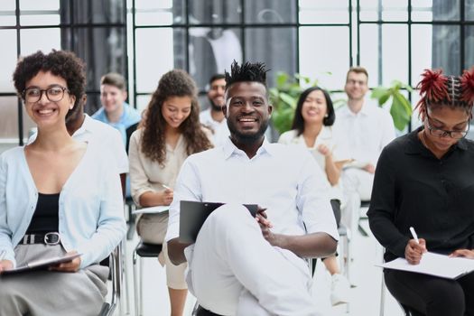 Group of multi-ethnic business people in a seminar