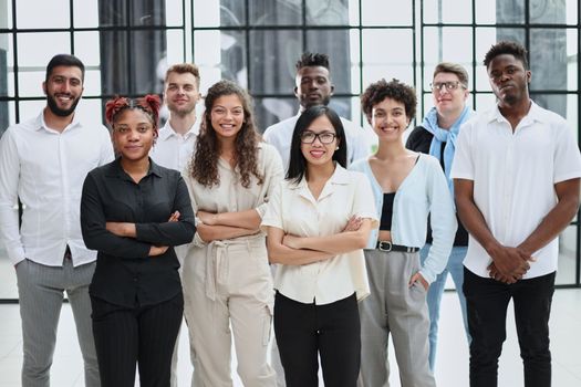 Portrait of a multi ethnic business team.