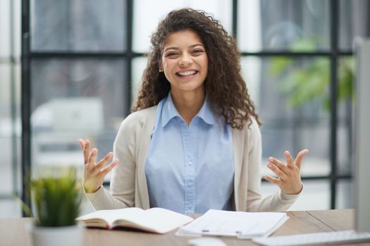Modern young business woman in the office