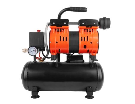 Air compressor pressure pump tool isolated on white background