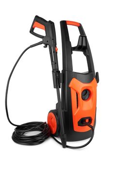 High pressure washer isolated on white background.