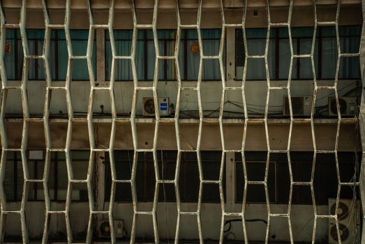 Bangkok, Thailand - 02 Aug 2019 : architectural background texture pattern of Buildings with windows.