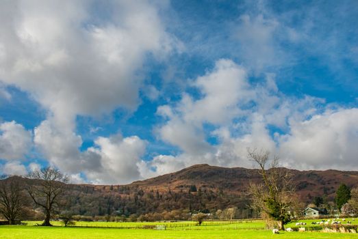 Beautiful mountains in the area Lake District. UK