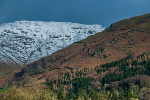 Beautiful mountains in the area Lake District. UK