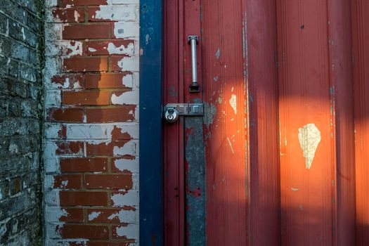 London, UK- Feb 24, 2019 : Front door, storage room Suitable for making background images