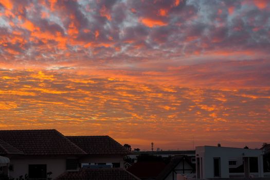 Red sky at morning, during sunrise, sailors take warning