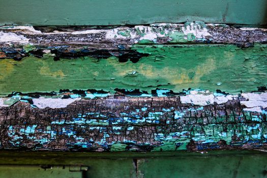 wood shabby texture background colorful green blue