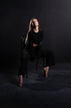 dancer artist girl studio ballerina dance woman female traditional black flexibility ballet