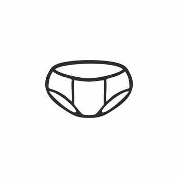 Children's underwear for boys and girls. Contour illustration on intimate hygiene, body care, and children's clothing. Diapers for newborns. Doodle icon for a website with children's products.