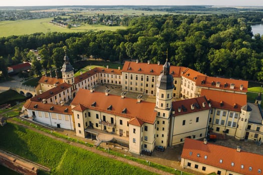 Summer Nesvizh Castle in the city of Nesvizh.Belarus.