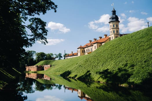 Summer Nesvizh Castle in the city of Nesvizh.Belarus.