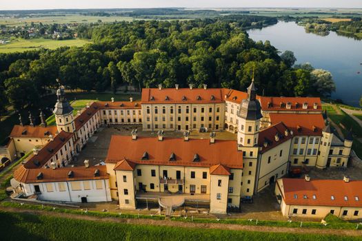 Summer Nesvizh Castle in the city of Nesvizh.Belarus.
