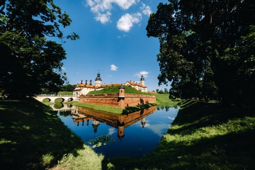 Summer Nesvizh Castle in the city of Nesvizh.Belarus.