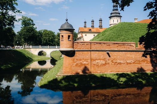 Summer Nesvizh Castle in the city of Nesvizh.Belarus.