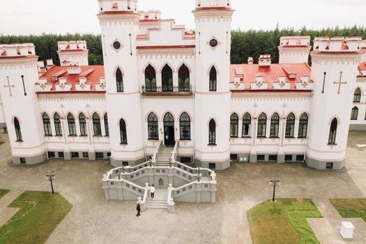 Summer Kossovsky Castle in Belarus.Puslovsky Palace.