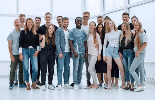 group of successful young people standing together. photo with copy space