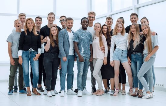 group of successful young people standing together. photo with copy space