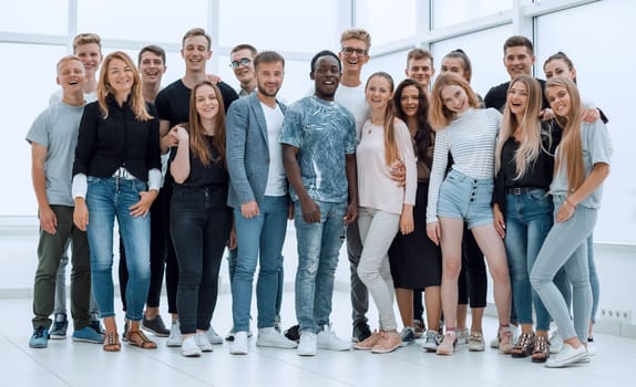 group of successful young people standing together. photo with copy space
