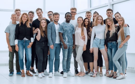 group of successful young people standing together. photo with copy space