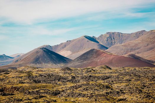 Selvallavatn lake in the Snaefellsnes peninsula in western Iceland, beautiful coney mountains in the background. High quality photo