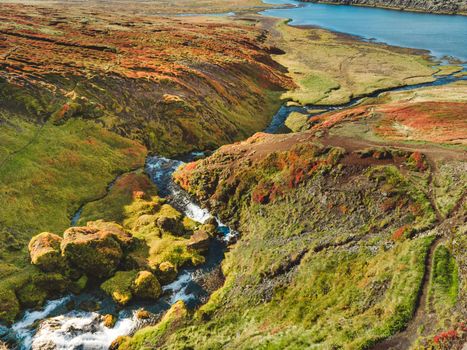 Beautiful autumn scenery. Colorful morning view of popular tourast destination in Iceland. Stunning autumn sunrise on Snaefellsnes peninsula, Iceland, Europe. . High quality photo