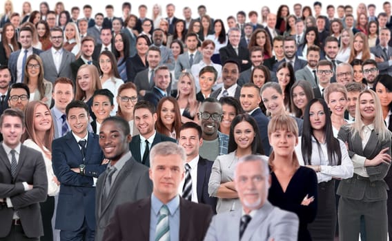 Collage of a group of people portrait smiling