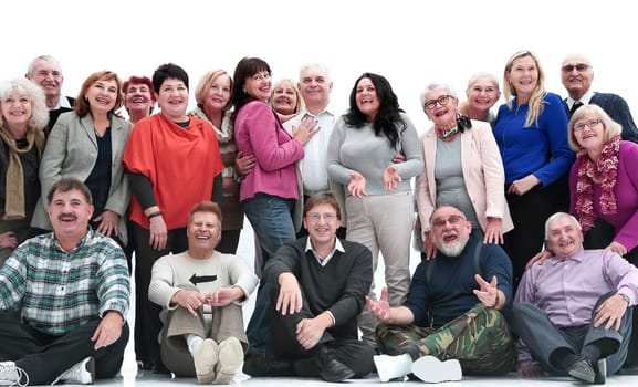 in full growth. group of diverse people standing together. photo with a copy-space