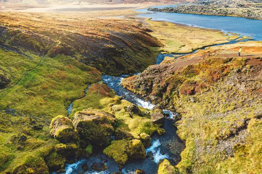 Beautiful autumn scenery. Colorful morning view of popular tourast destination in Iceland. Stunning autumn sunrise on Snaefellsnes peninsula, Iceland, Europe. . High quality photo