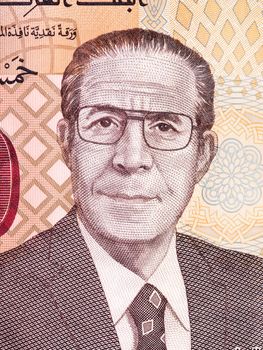 Hedi Amara Nouira a portrait from Tunisian money - Dinars