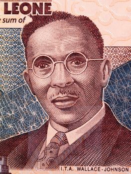 Isaac Theophilus Akunna Wallace-Johnson a portrait from Sierra Leonean money - Leone