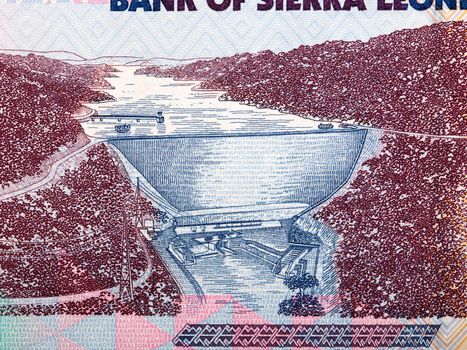 Bumbun Dam from Sierra Leonean money - Leone