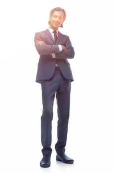 bottom view.confident young businessman.photo in full growth