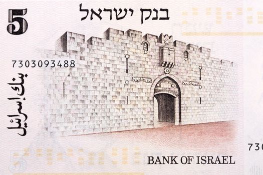 Lion's Gate from old Israeli money - Lirot