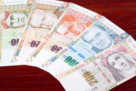 Old Peruvian money - Soles a business background